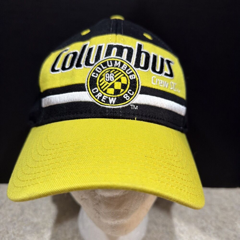 Adidas MLS Columbus Crew SC Flex Fitted Cap Hat Sz. S/M New M765Z Black/Yellow